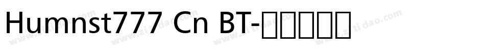Humnst777 Cn BT字体转换
